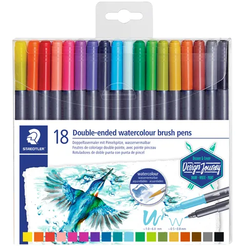 STAEDTLER Fasermaler Doppelspitze wasserverm.18ST – Bild 1