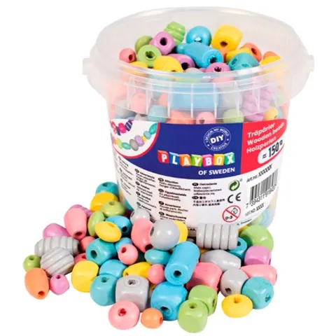 Playbox Pastel Wooden Beads - 150 pcs – image 1