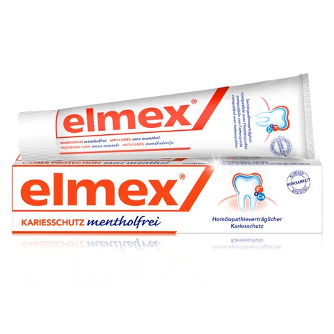 elmex Kariesschutz Zahnpasta mentholfrei – Bild 1