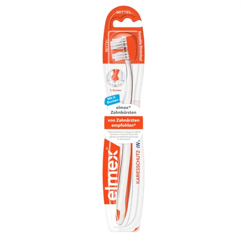 Elmex interX medium Kurzkopf Zahnbürste – Bild 1