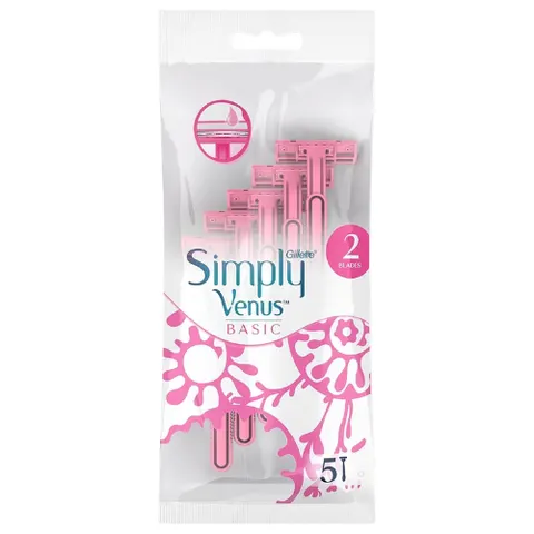 Gillette Simply Venus - Basic Wegwerpmesjes - 5 Stuks – afbeelding 1