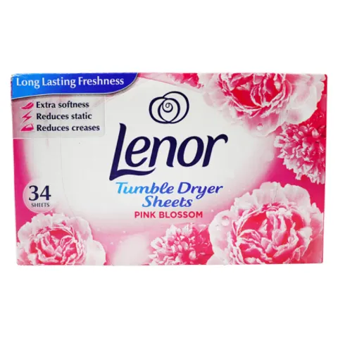 Lenor Pink Blossom Tumble Dryer Sheets – 34 pcs. – image 1