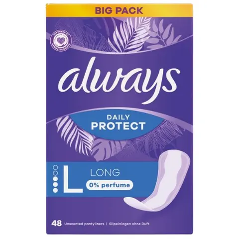 Always Daily Protect Unscented Long Pantyliners - 48 pcs – image 1