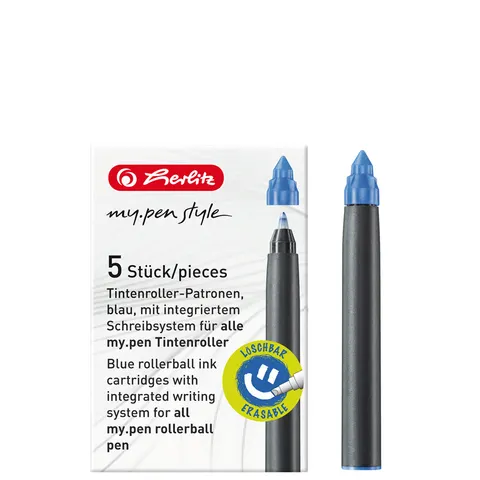 herlitz Tintenrollerminen 1.0 mm blau – Bild 1