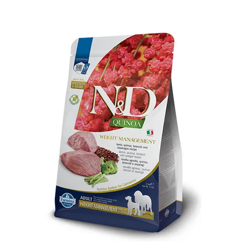 N&D Quinoa hondenvoeding Weight Management medium/maxi 2,5 kg – afbeelding 1