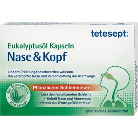 Tetesept Eukalyptusöl Kapseln Nase & Kopf – Bild 1
