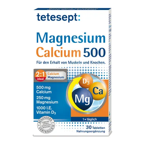 Tetesept Magnesium+calcium 500 Tabletten – Bild 1