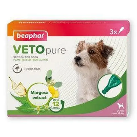 Beaphar VETOpure Small Dog Spot On 3 Pipette – image 1