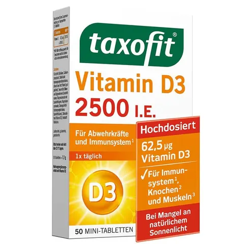 Taxofit Vitamin D3 2500 I.E. Tabletten – Bild 1