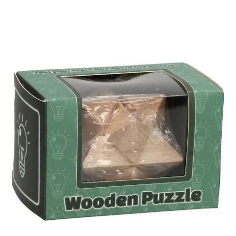 Johntoy Wooden Brain Teaser Puzzle - Assorted – image 1