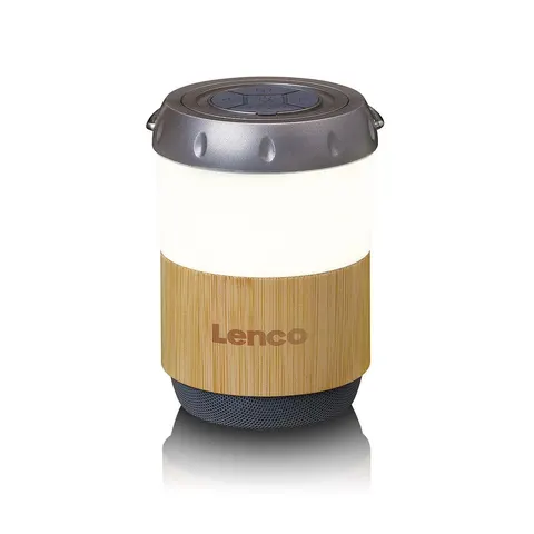 Lenco BTL-030BA - Lantaarn met ingebouwde Bluetooth Speaker - Bamboo – afbeelding 1