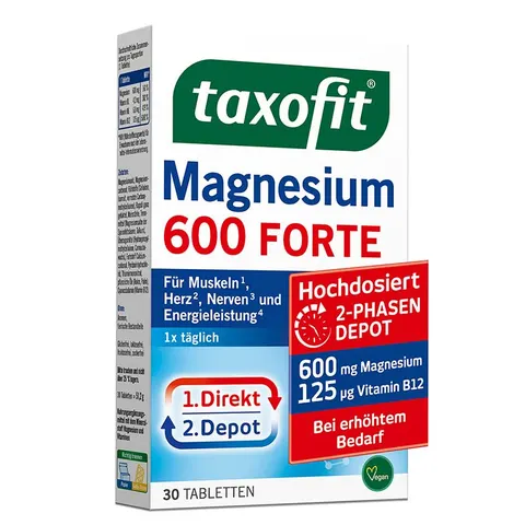 Taxofit Magnesium 600 Forte Depot Tabletten – Bild 1