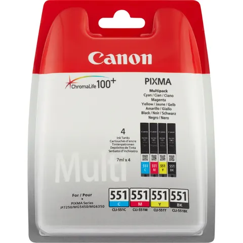 Canon CLI-551 C/M/Y/BK - 4-farbig - Druckerpatrone - Multipack – 6509B009 – Bild 1