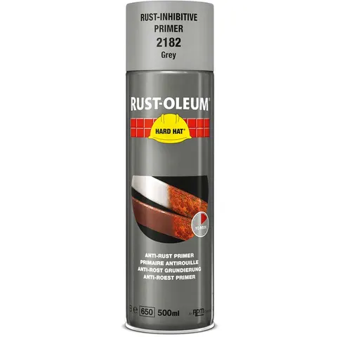 Rust Oleum Hard Hat Metal Primer Spray Paint – Grey – image 1