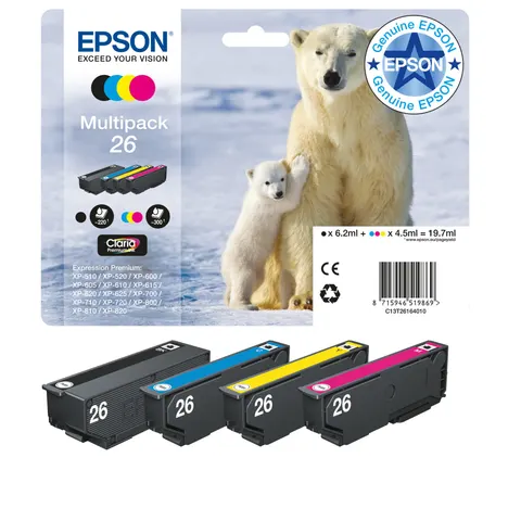 Epson 26 (C13T26164012) - 4-farbig - Druckerpatrone - Multipack – Bild 1