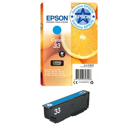 Epson 33 - Inktcartridge / Cyan – afbeelding 1