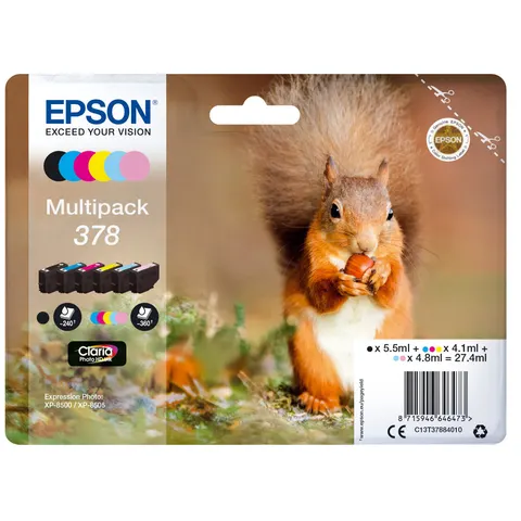 Epson 378 Squirrel Ink Cartridge Multipack - Black & Colour – image 1