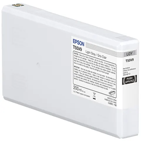 Epson T55W9 Light Gray Ink Cartridge (200ml) – Bild 1