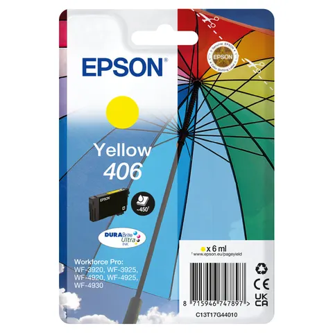Epson Singlepack Yellow 406 Umbrella DURABrite Ultra Ink – image 1