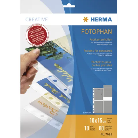 HERMA Postkartenhüllen 10x15 cm – Bild 1