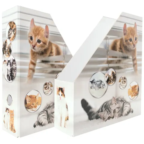 HERMA Stehsammler Karton Katzen , DIN A4 – Bild 1