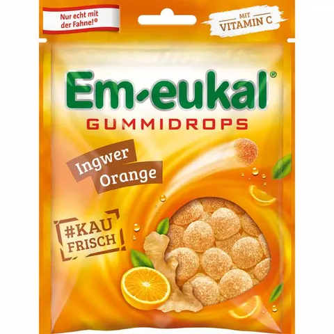 Em Eukal Gummidrops Ingwer-orange zuckerhaltig – Bild 1