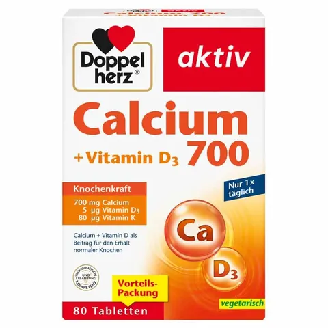 Doppelherz Calcium 700 + Vitamin D3 Tabletten – 001471 – Bild 1