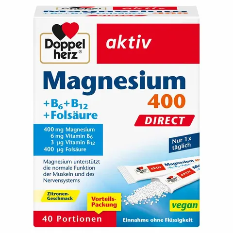 Doppelherz Magnesium + B Vitamine Direct Pellets – Bild 1
