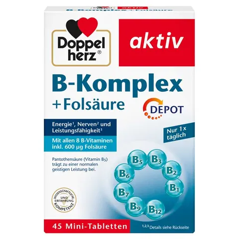 Doppelherz B-komplex + Folsäure Tabletten – Bild 1