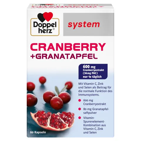 Doppelherz Cranberry + Granatapfel system Kapseln – Bild 1