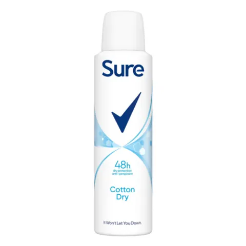 Deodorante spray Sure Cotton Dry 48h - 150 ml – immagine 1