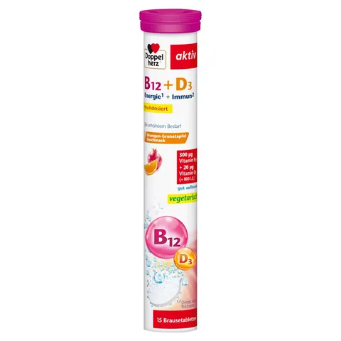 Doppelherz Vitamin B12+d3 Brausetabletten – Bild 1