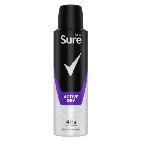 Deodorante spray Sure Men Active Dry 48h - 150 ml – immagine 1