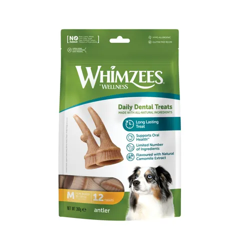 Whimzees Antler Medium 12pk - Single – image 1