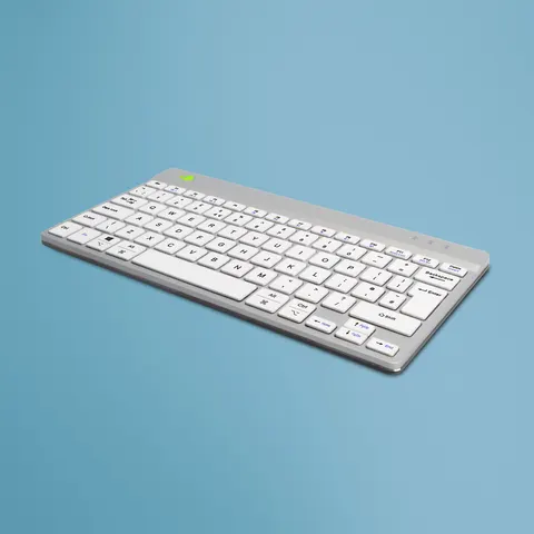 R-Go Tools Ergonomic keyboard R-Go Compact Break compact keyboard with break software QWERTY (UK) Bluetooth white – image 1
