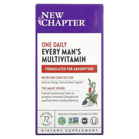 Chapter, One Daily Every Man's Multivitamin, 72 Vegetarian Tablets – image 1