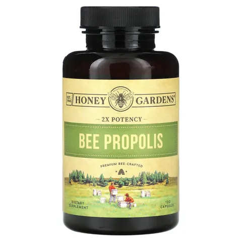 Honey Gardens, Bee Propolis, 2X Potency, 120 Capsules – image 1