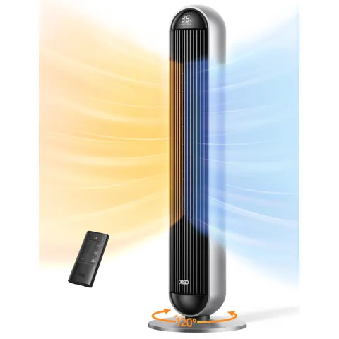 Dreo MC806S 2-in-1 Heater and Fan, Ceramic Heating with Cooling Function, Silver – image 1