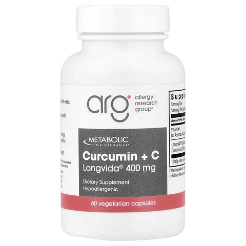 Metabolic Maintenance, Curcumin + C, 400 mg, 60 Capsules – image 1