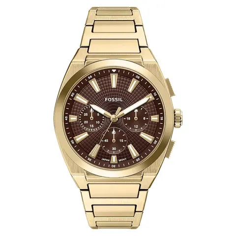 FOSSIL Everett Mannen Horloge 44 mm Goudkleurig – afbeelding 1