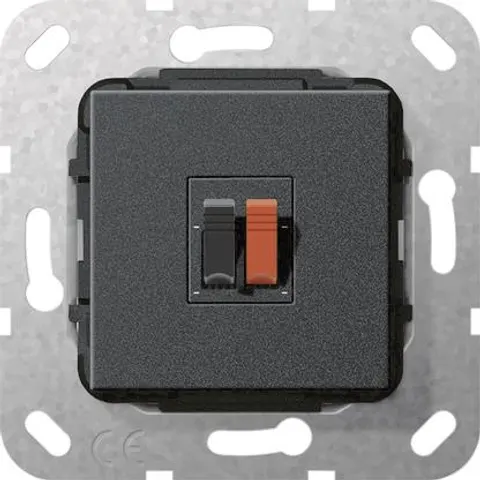 Gira 1-Gang Speaker Connection Insert Black - 569210 – image 1