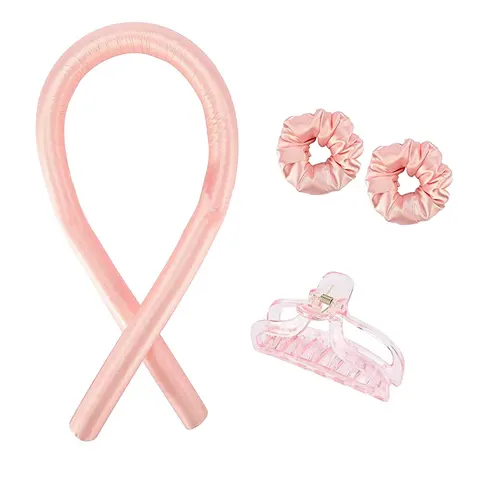 INF Kit de curling - Cheveux bouclés sans chaleur Rose – image 1