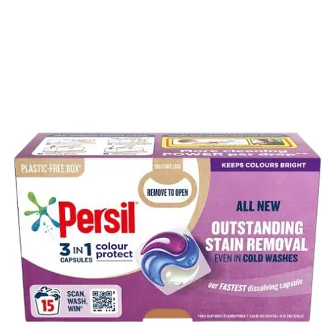 Persil 3-in-1 Colour Protect Laundry Detergent Capsules – 15 Pcs – image 1