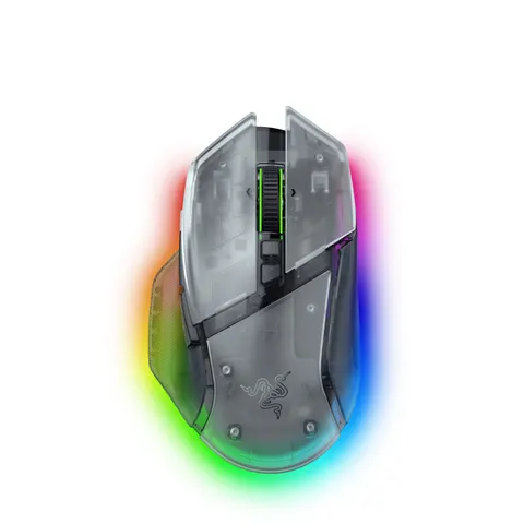 Basilisk V3 Pro 35K Phantom White - Customisable wireless ergonomic RGB gaming mouse - 35K DPI optical sensor - 4-way scroll wheel - HyperSpeed & Blue – image 1