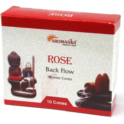 Aromatica Backflow Wierook Kegels - Roos - 120 Kegels – afbeelding 1