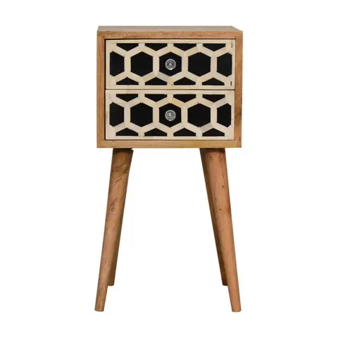 Mini Bone Inlay 2 Drawer Bedside – image 1