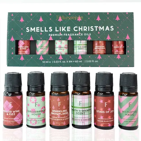 Folkulture Christmas Essential Oils for diffusers, Gingerbread - Set of 6 – image 1