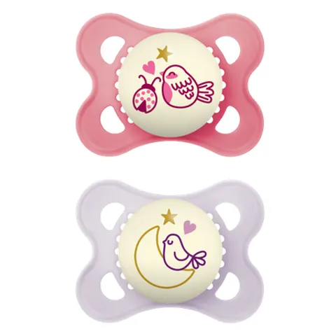 MAM Night Moon, Bird & Ladybug Design 0–6M Ciuccio – 2 pezzi – immagine 1