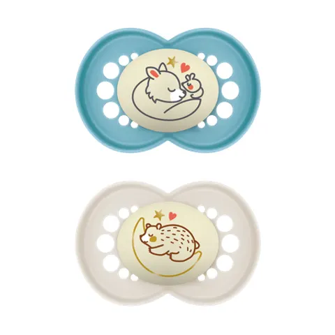 MAM Night Soother Blue 6-18m 2Pk – image 1