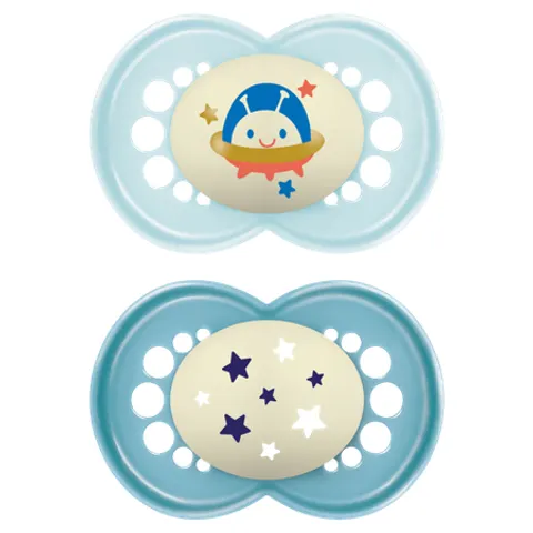 Ciuccio MAM Night Astro Design 16M+ – 2 pezzi – immagine 1